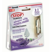 CERESIT | STOP vlhkosti | absorpční sáčky | 2v1 | relaxační levandule | do 2m2 | 2x50g