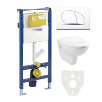 WC komplet set | modul pro sádrokarton | závěsné WC | sedátko | tlačítko MM10 | izolace