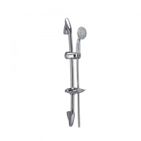 MEREO | sprchový set | třípolohová sprcha, kovová hadice 150cm, tyč dl.79cm | nerez,plast