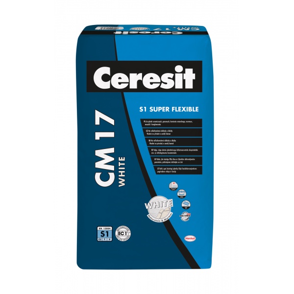 CERESIT | CM 17 | WHITE | SUPER FLEXIBLE | flexibilní lepidlo | C2TES1 ...
