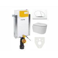 MEREO | WC SET - modul pro zazdění, závěsné WC, sedátko, tlačítko MM10, izolace
