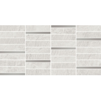 YAKARA white satin stainless steel | mosaic | 45x22,5 | 01S | rekt
