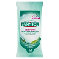 SANYTOL | desinfekční univerzální čistič | utěrky eukalyptus | v bal.72ks