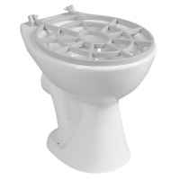 SAPHO | výlevka stojící s roštem | 36x47 | zadní odpad | bílá