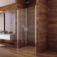 MEREO | LIMA | sprchové dveře | dvoukřídlé | š.100 | v.190 | aluchrom | sklo 6mm čiré