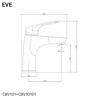 MEREO | EVE | umyvadlová stojánková baterie s výpustí | chrom 