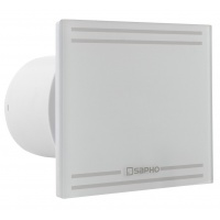 SAPHO | GLASS | axiální ventilátor s časovačem | pr.100 | plast/sklo bílá