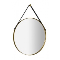 SAPHO | ORBITER | zrcadlo v rámu | kruh | pr.60cm | zlato mat