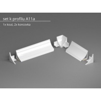 HAVOS | A11a SADA | 2x koncovka k vanovému profilu na obklad s lep.páskou + 1x kout
