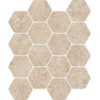 EVOLUTION beige mosaica hexagon | 24x28
| 01S | rekt | R10 | nat 