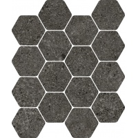 EVOLUTION black mosaica hexagon | 24x28 | 01S | rekt | R10 | nat 